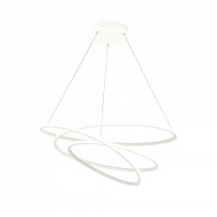 Lustra alba din metal cu LED Nola Pendant Rings