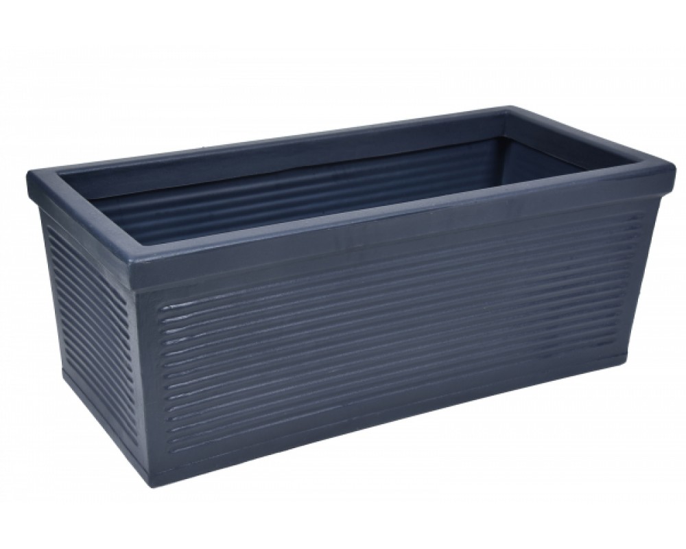 Ghiveci PE modern, dreptunghiular, imitație ceramică, model LINE XL, decoratiuni terasa