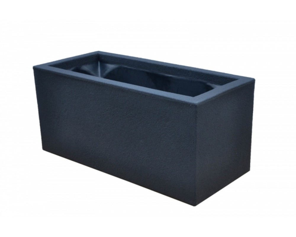 Ghiveci PE modern, dreptunghiular, imitație piatră, model TANGO L, decoratiuni terasa