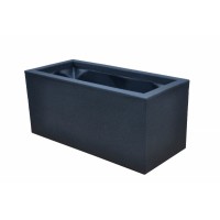 Ghiveci PE modern, dreptunghiular, imitație piatră, model TANGO L, decoratiuni terasa