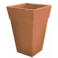 Ghiveci PE modern, pătrat, imitație ceramică, model QUADRO M, decoratiuni terasa