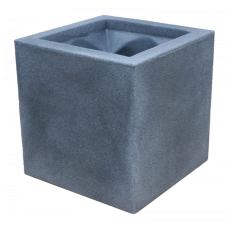 Ghiveci PE modern, pătrat, imitație piatră, model TANGO M,  decoratiuni terasa