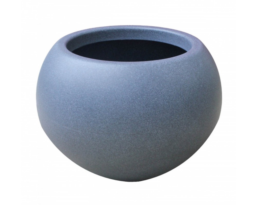 Ghiveci PE modern, rotund, imitație granit, model SWING, S