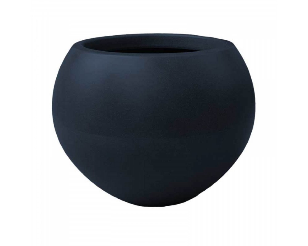 Ghiveci PE modern, rotund, imitație granit, model SWING S