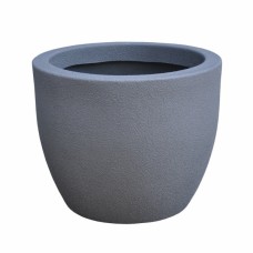 Ghiveci PE modern, rotund, imitație piatră, model RUMBA M