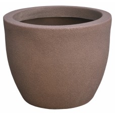 Ghiveci PE modern, rotund, imitație piatră, model RUMBA S