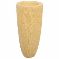 Ghiveci PE modern, rotund, imitație piatră, model SAMBA L