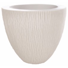 Ghiveci PE modern, rotund, imitație piatră, model SAMBA M