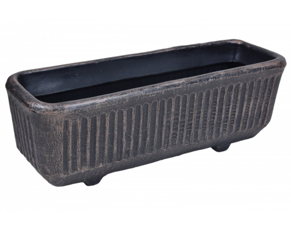 Ghiveci PE vintage, dreptunghiular, model TWIST L