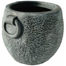 Ghiveci PE vintage, rotund, imitație piatră, model STONE M