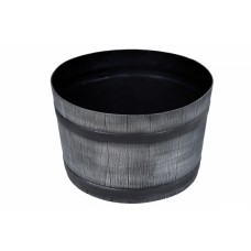 Ghiveci PE rustic, rotund, imitație ciubăr, model MAMBO L, decoratiuni terasa