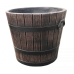 Ghiveci PE rustic, rotund, imitație ciubăr, model POLKA S, Ø34cm, 20 litri. decoratiuni terasa