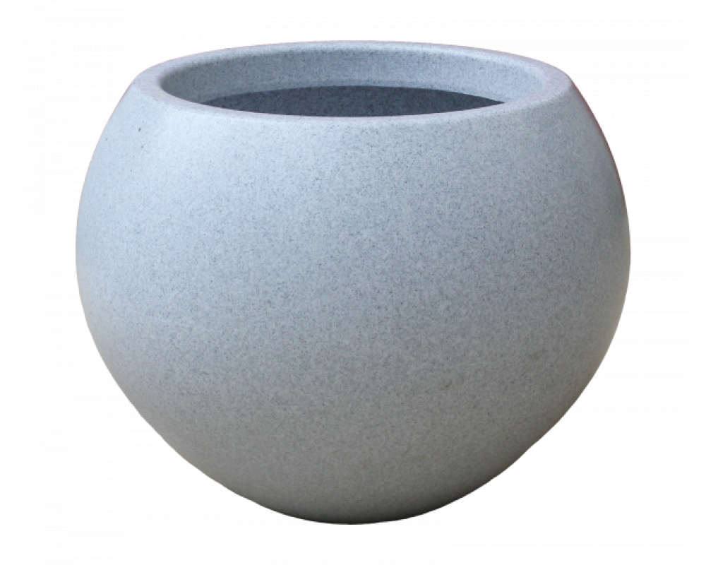 Ghiveci PE modern, rotund, imitație granit, model SWING S